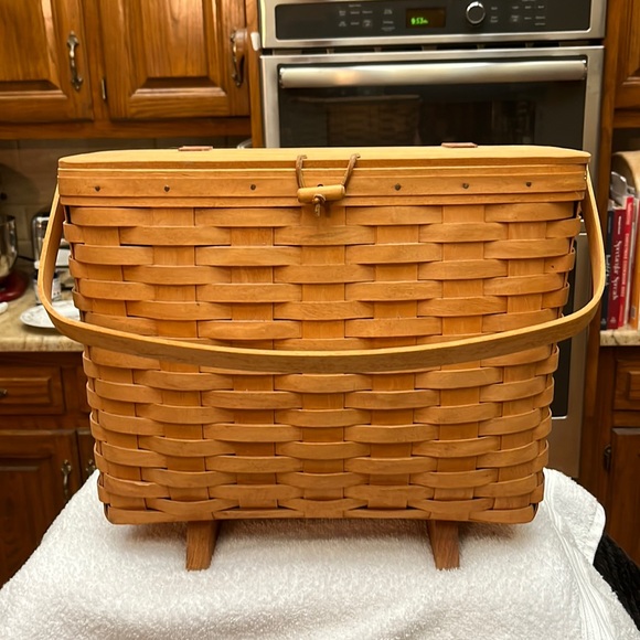 Longaberger Accents Longaberger Basket From 995 Signed Oak Wood Lid